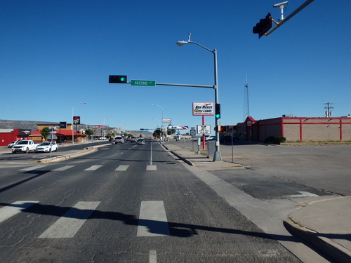 GDMBR: The GDMBR continues left on 2nd street, we're going straight to a motel.